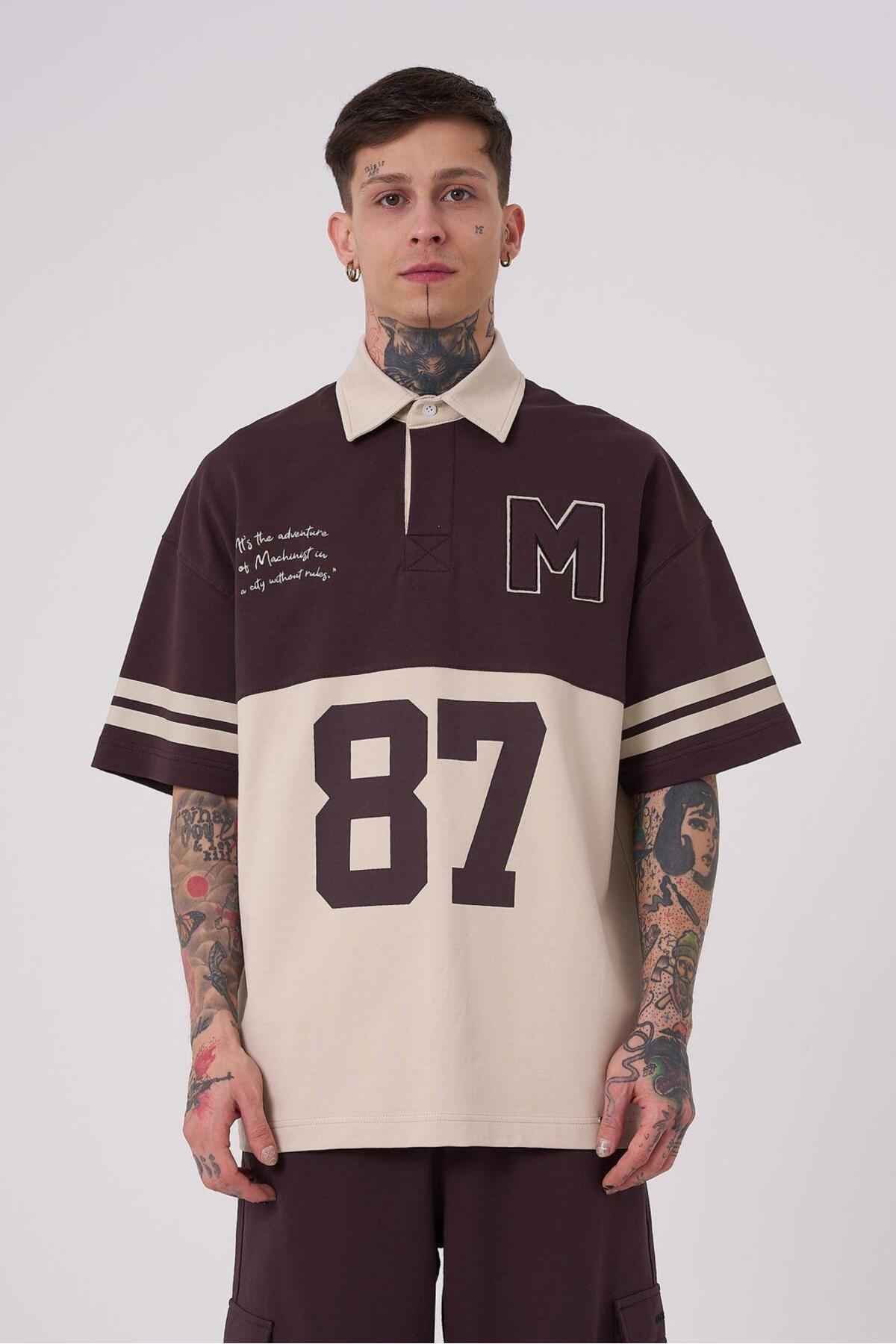 تیشرت مردانه یقه قهوه ای یقه پولو 87 تکه