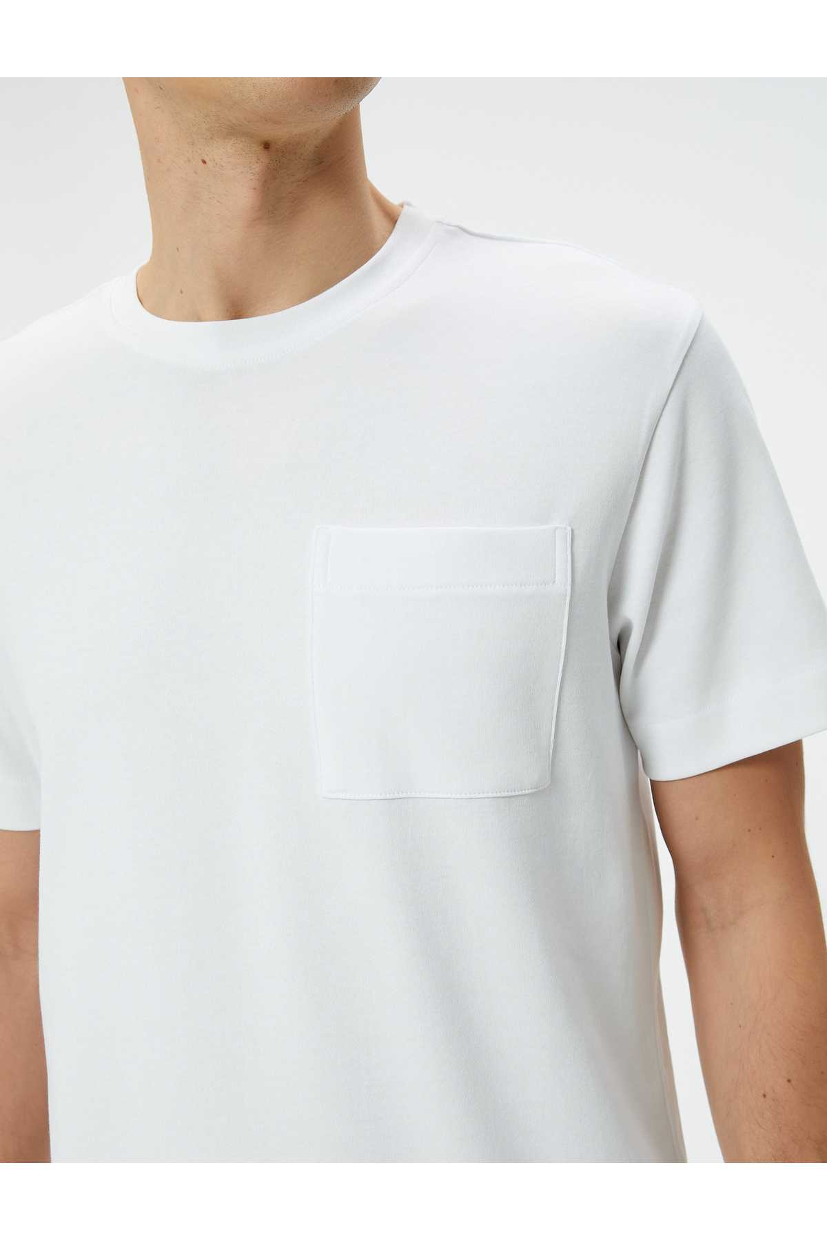 پایه تیشرت جیبی با یقه خدمه آستین کوتاه