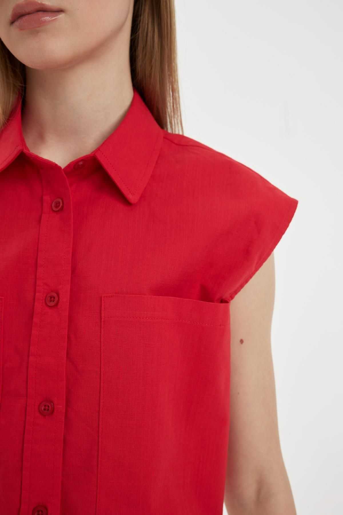 پیراهن بدون آستین نخی سایز مناسب D0358ax24sm