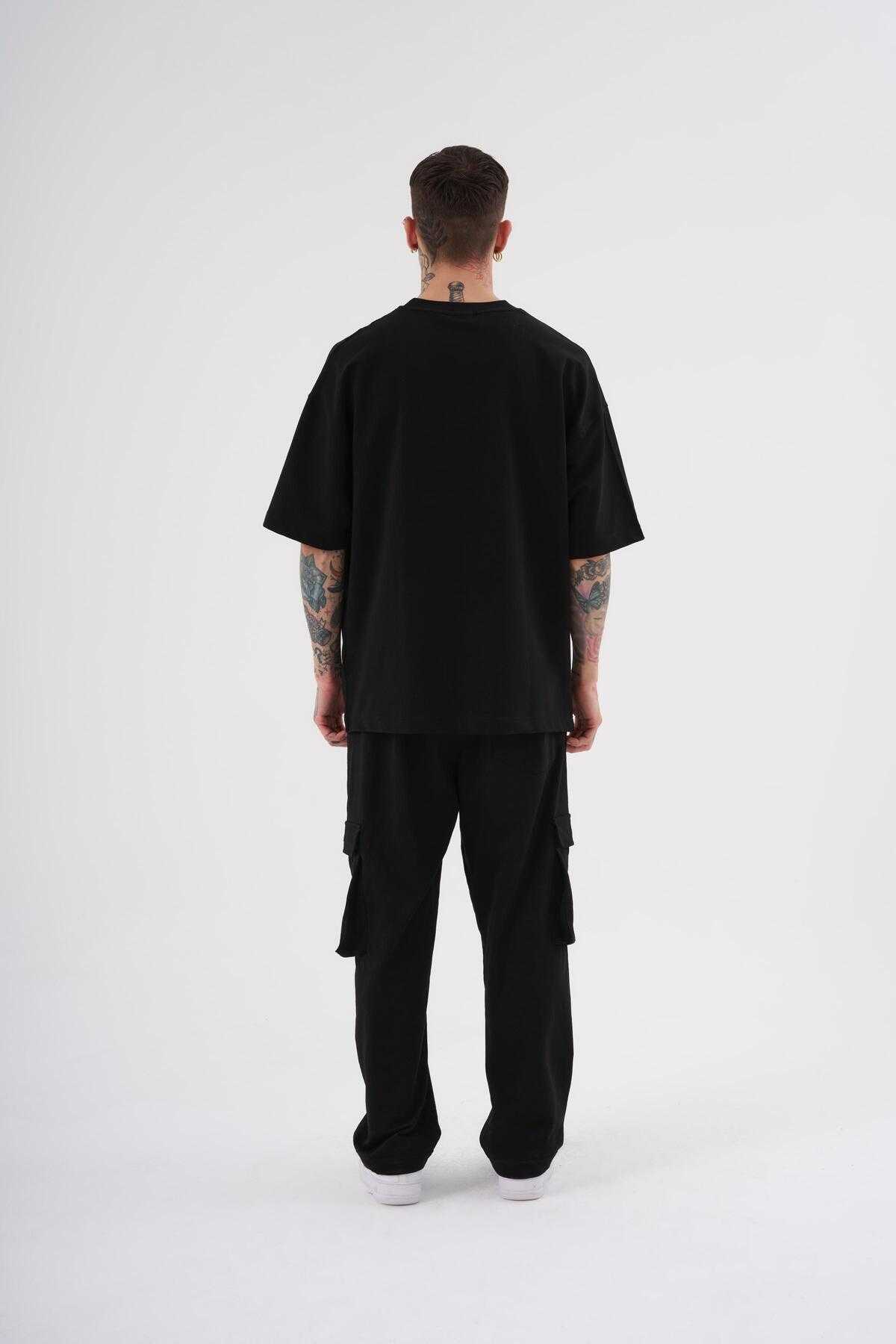 تیشرت مردانه اکرو سایز وصله دار چاپ شده