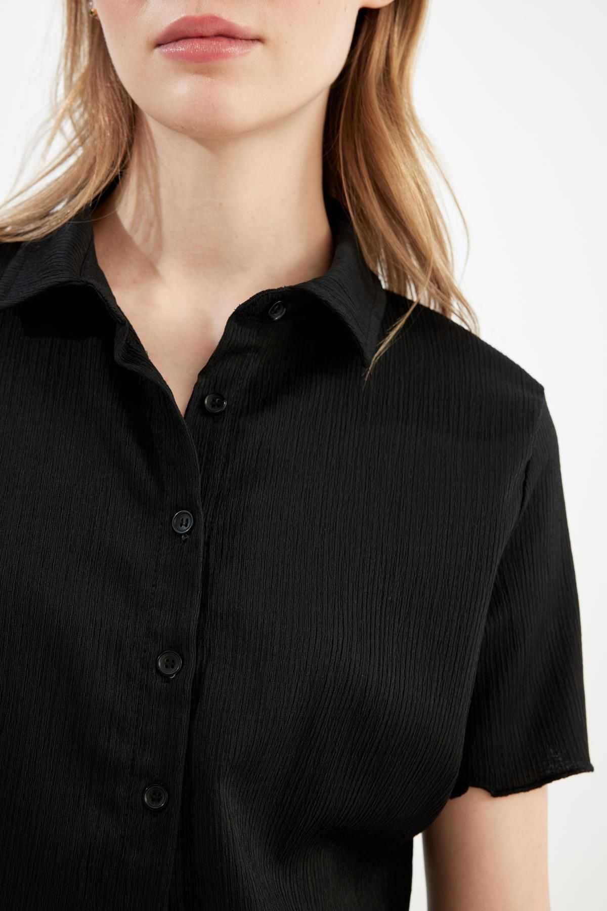 پیراهن آستین کوتاه چروک شده خنک