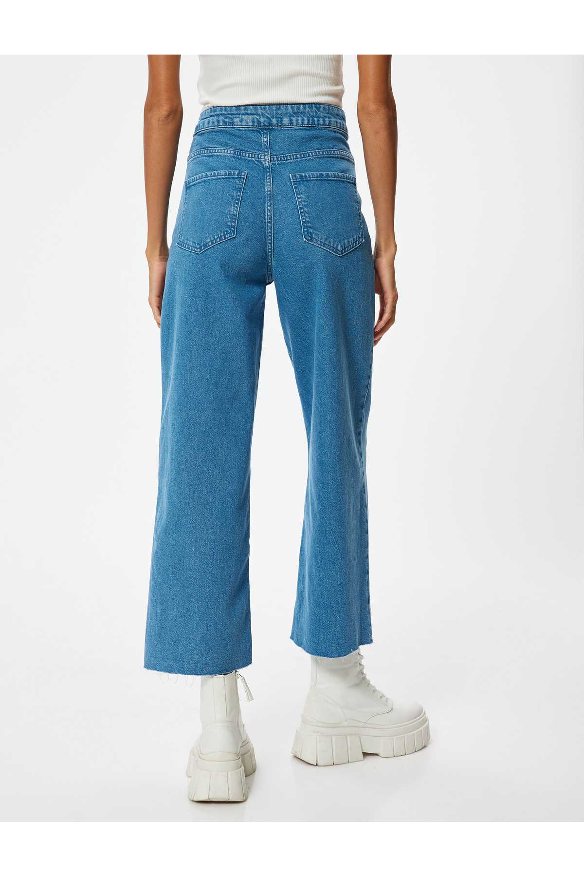 شلوار جین پهن بریده کمر بلند - جین ساندرا