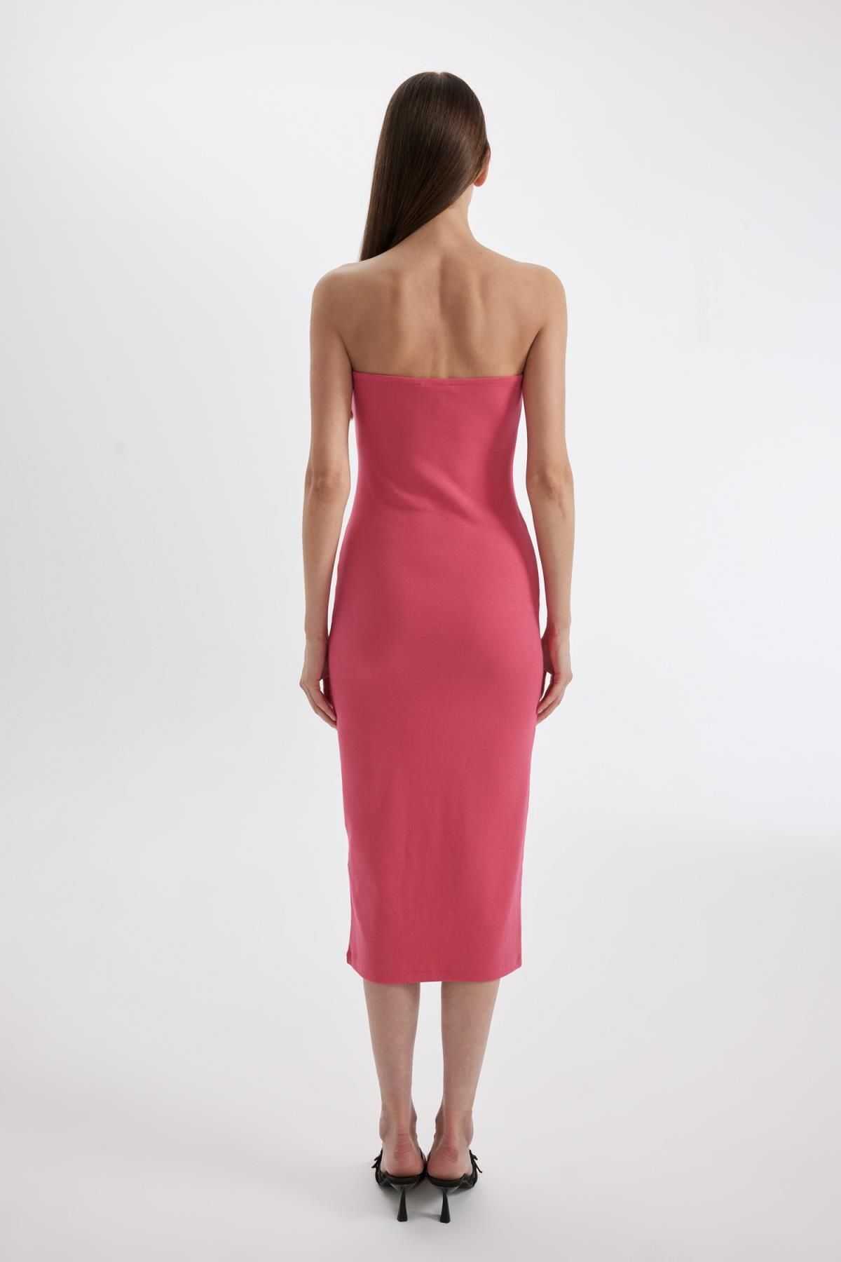 لباس میدی آجدار بدون بند بادیکن D4440ax24hs