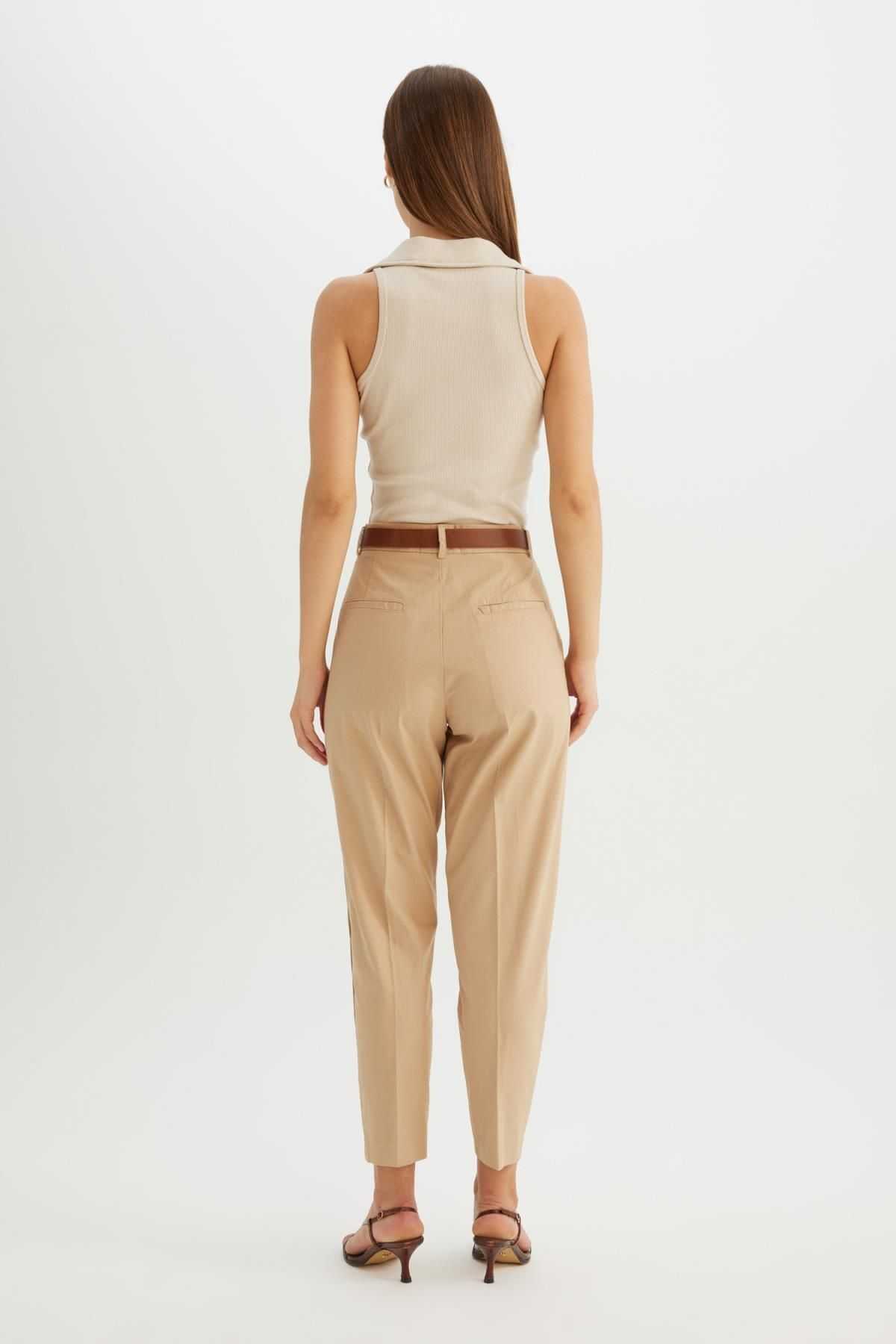 شلوار گاباردین کوتاه ساق بلند هویج