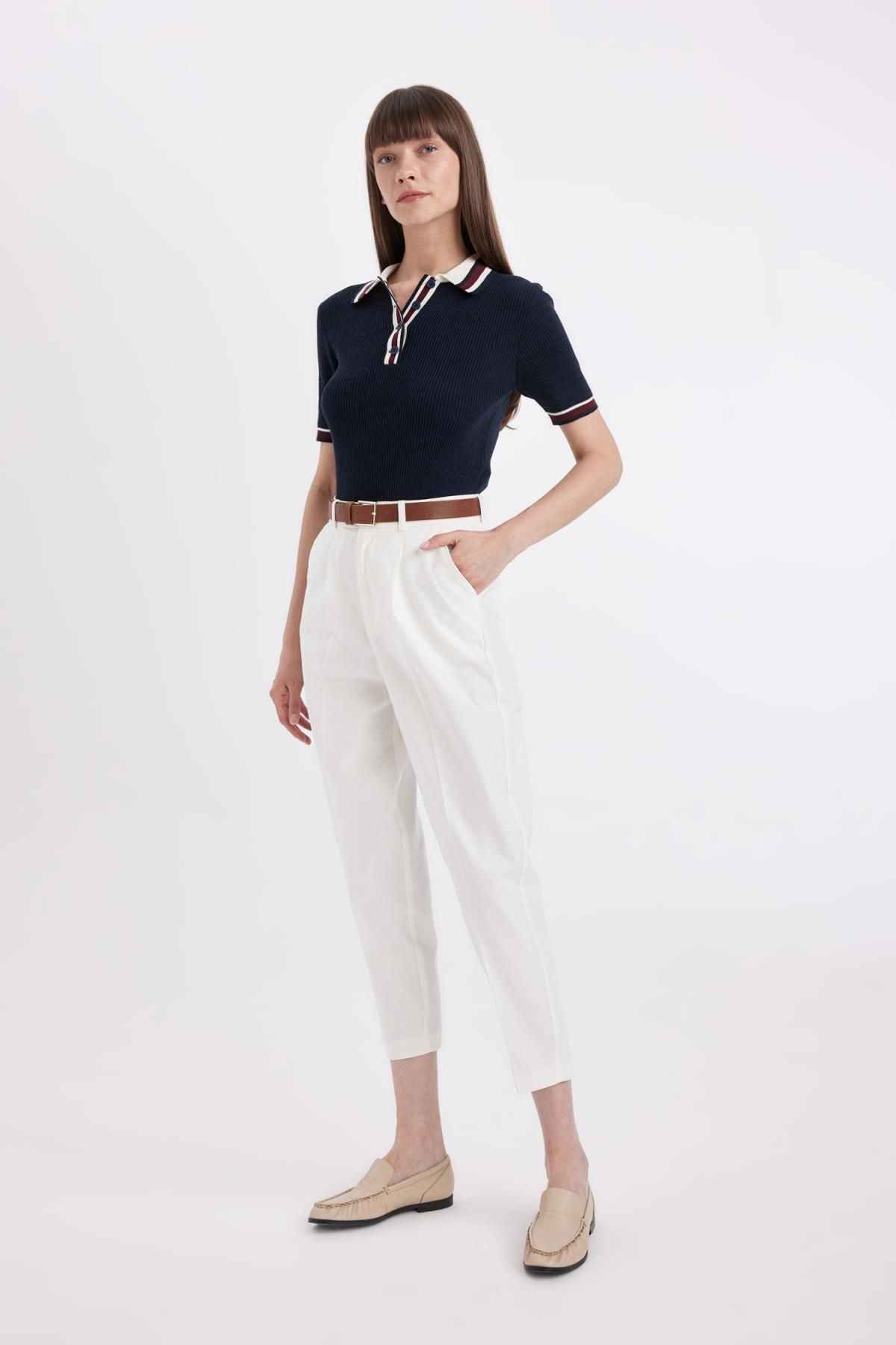 شلوار گاباردین کوتاه ساق بلند هویج