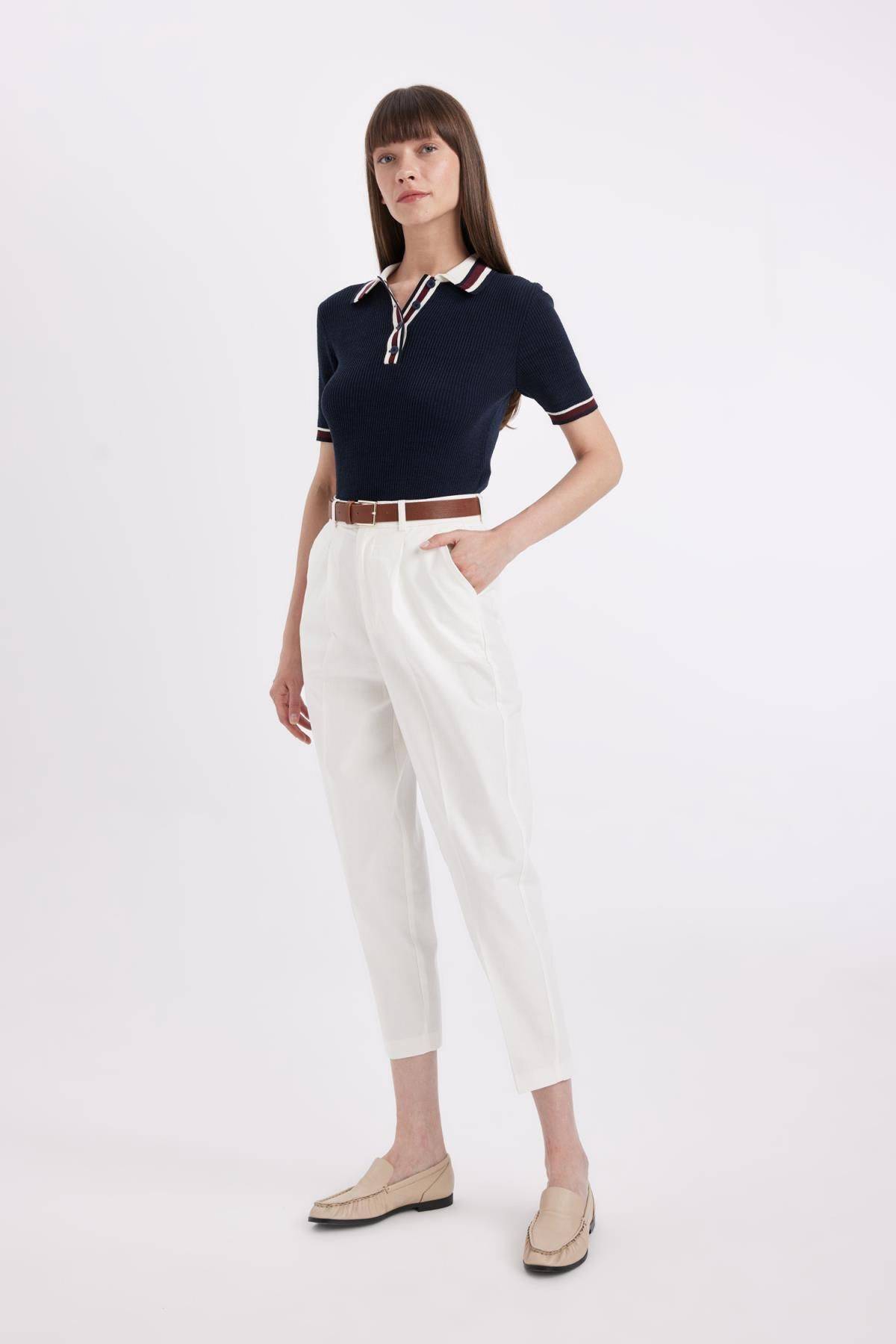 شلوار گاباردین کوتاه ساق بلند هویج