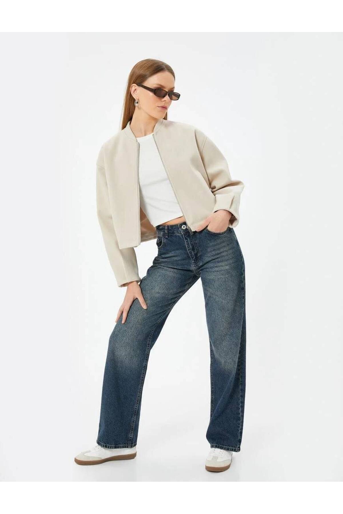 جین راسته دکمه دار - جین راسته ایو