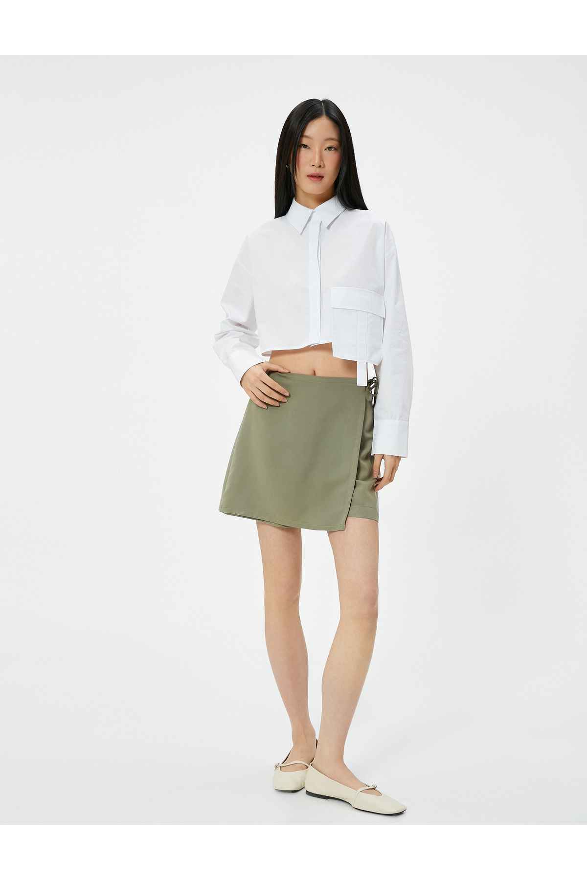 کوتاه دامن شورت کراوات جزئی معین ترکیبی