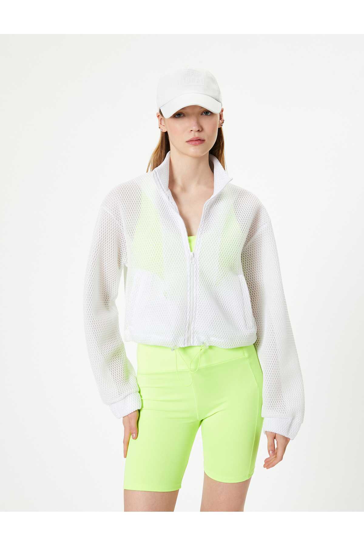 جیب آستین بلند یقه یقه دار مشبک اسپرت