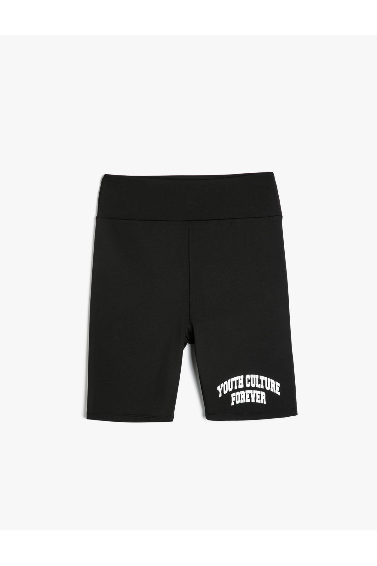 جوراب شلواری دوچرخهسواری اسپرت با چاپ کمر بلند