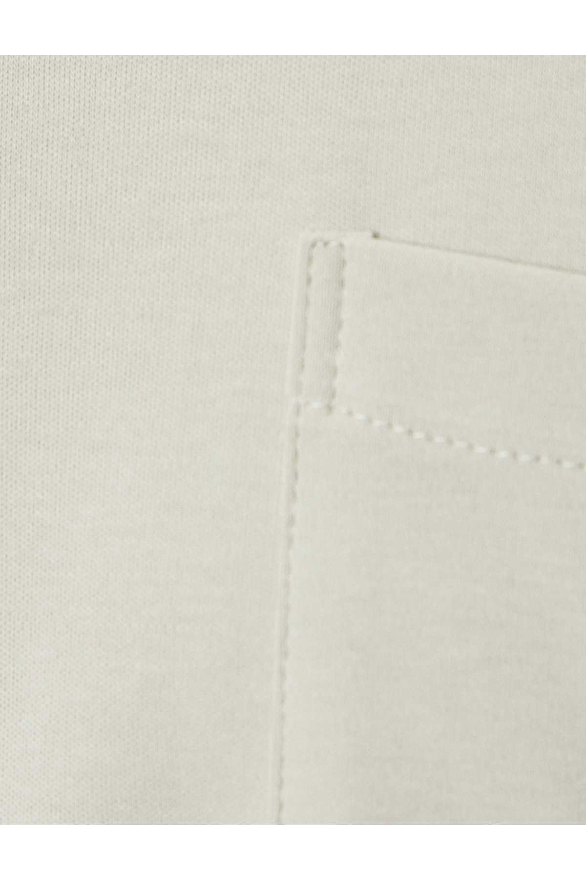 پایه تیشرت جیبی با یقه خدمه آستین کوتاه نخی