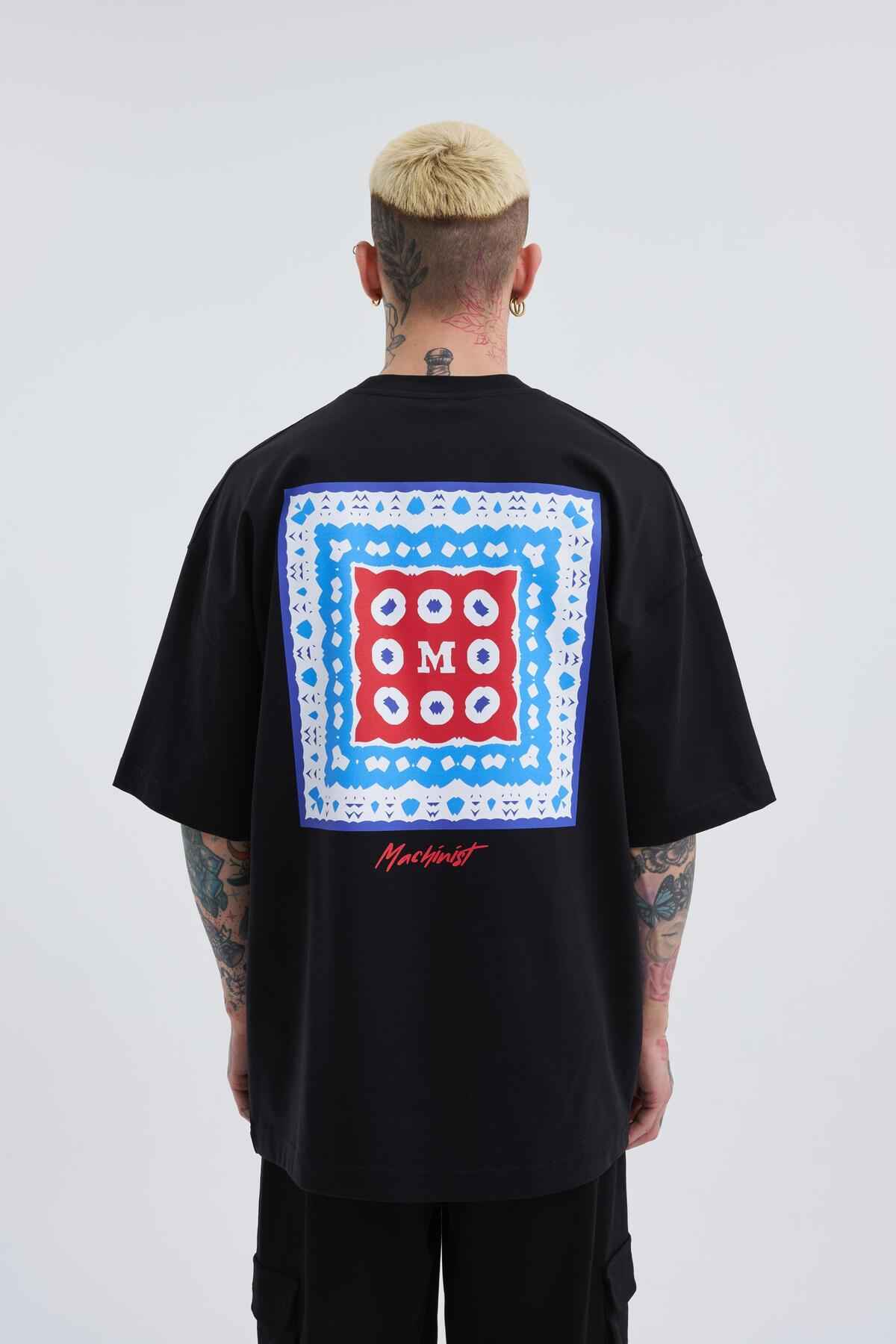 تیشرت مردانه با چاپ قومیتی سبز روشن