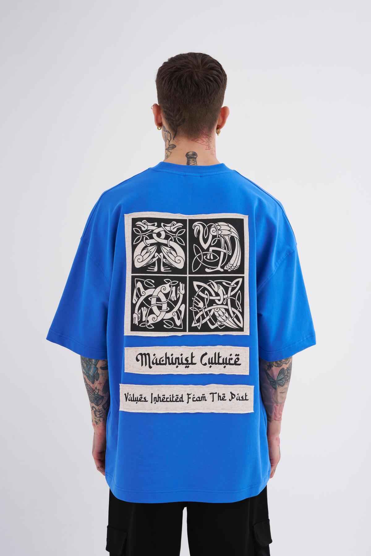 تیشرت اکرو سایز اورسایز با چاپ قومیتی مردانه