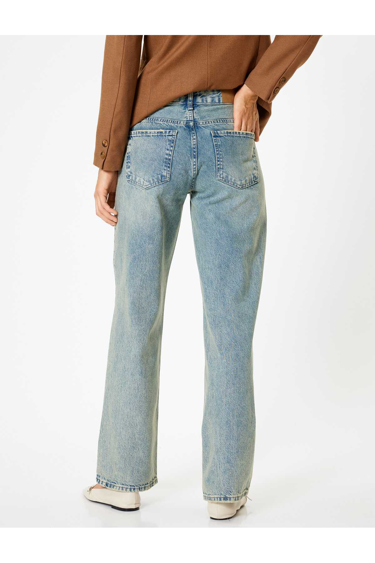 جین راسته دکمه دار - جین راسته ایو