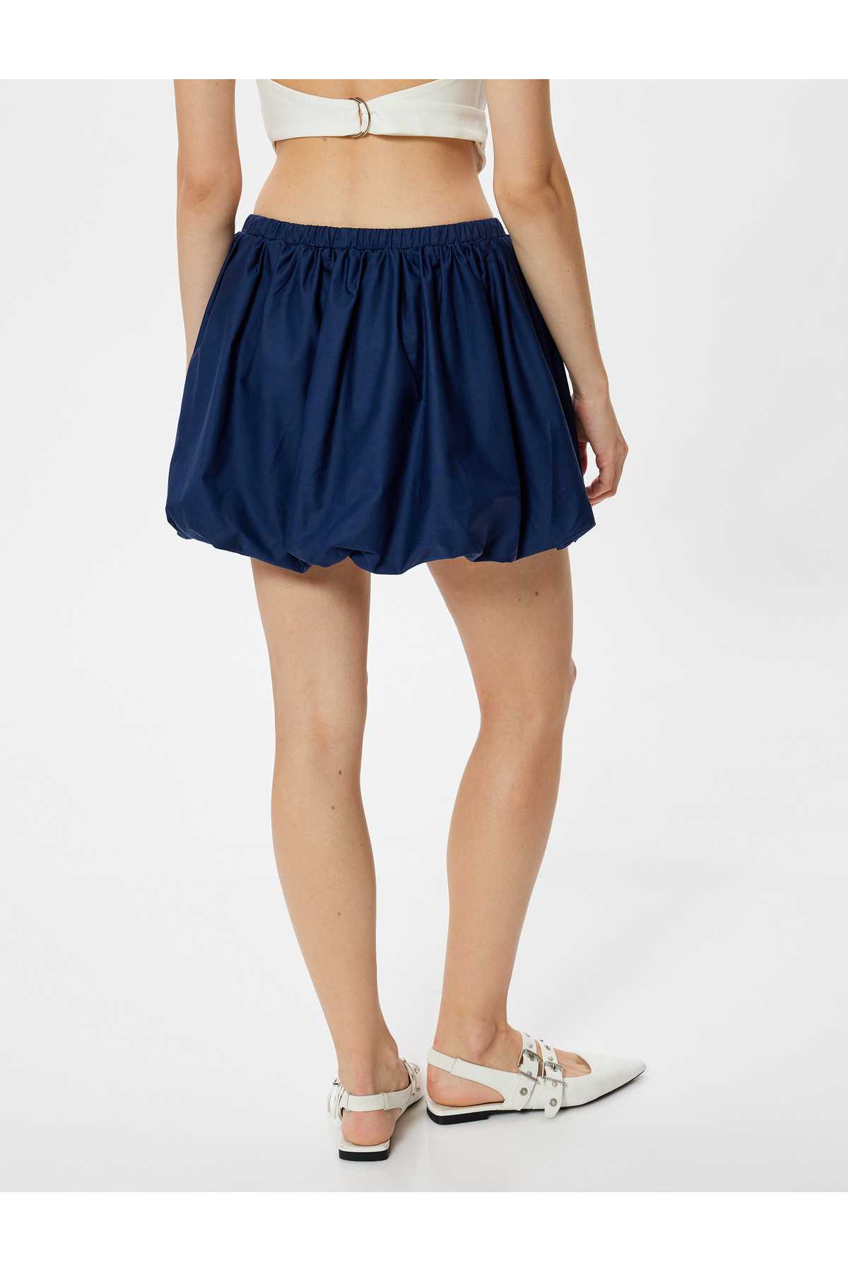 دامن بادکنکی کوتاه کمربند نخی