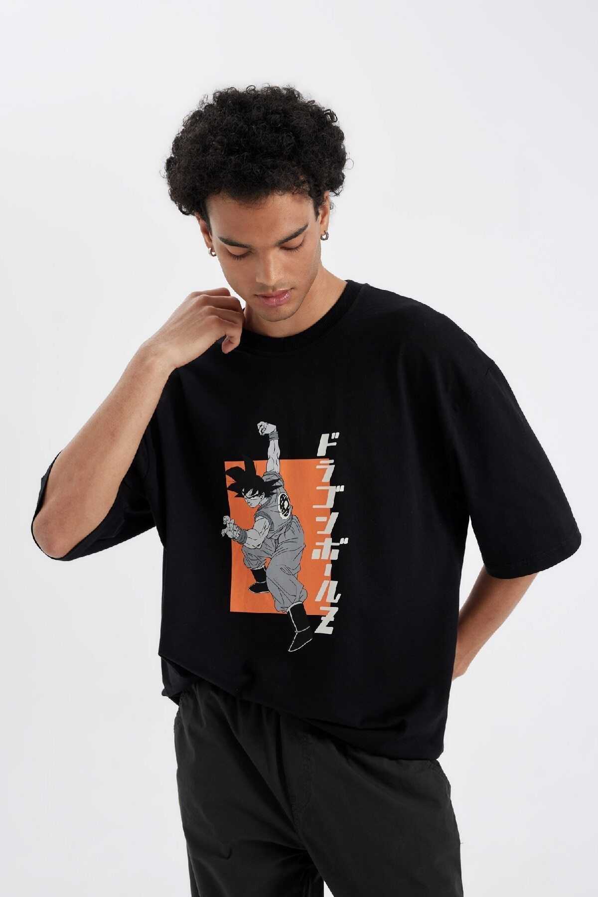 تیشرت آستین کوتاه با یقه گشاد اژد بال