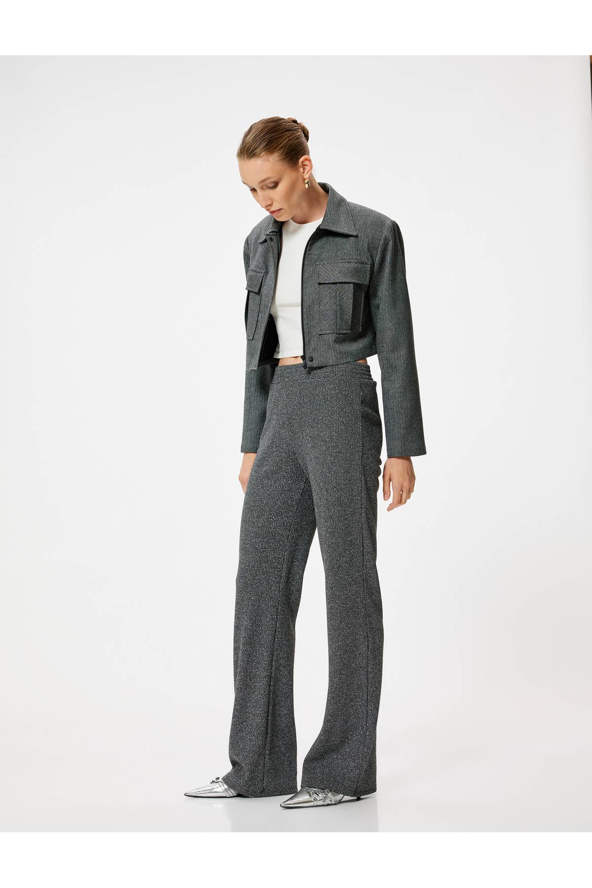 شلوار گشاد آجدار