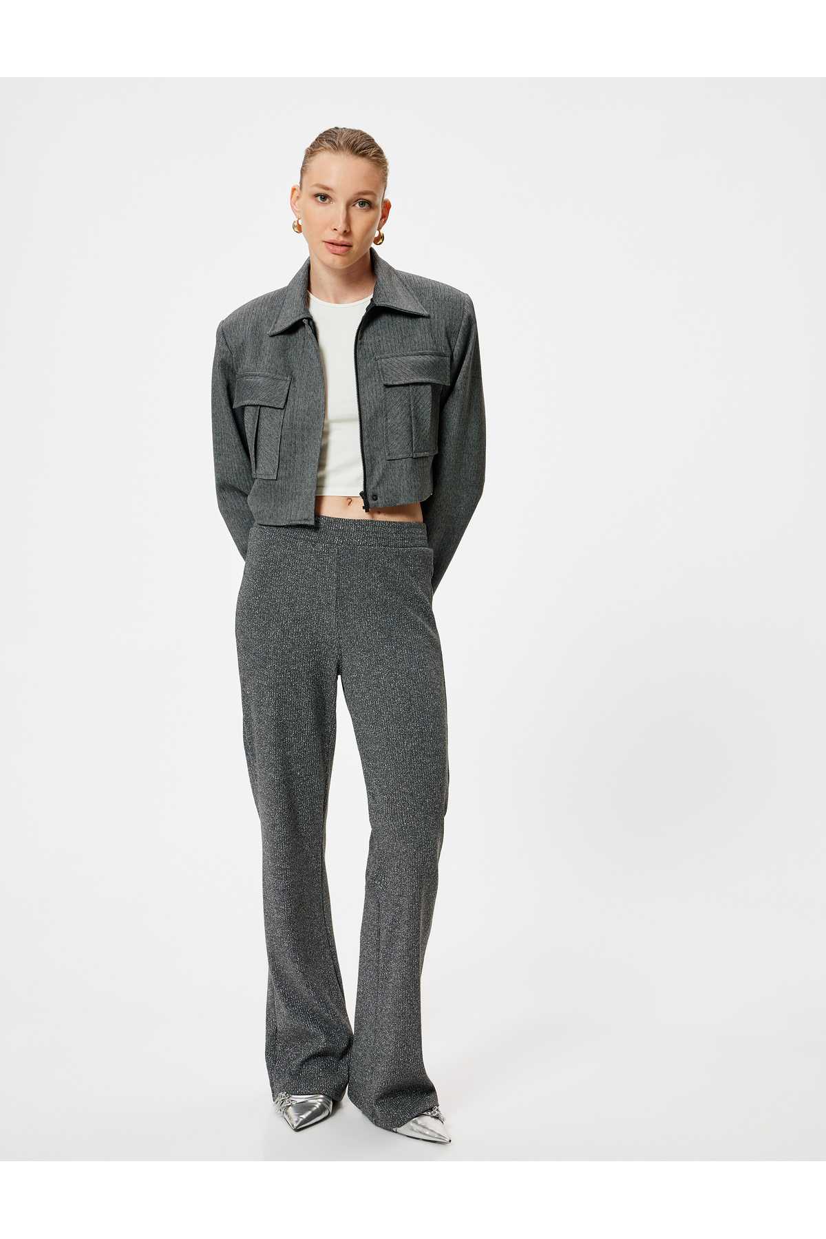 شلوار گشاد آجدار