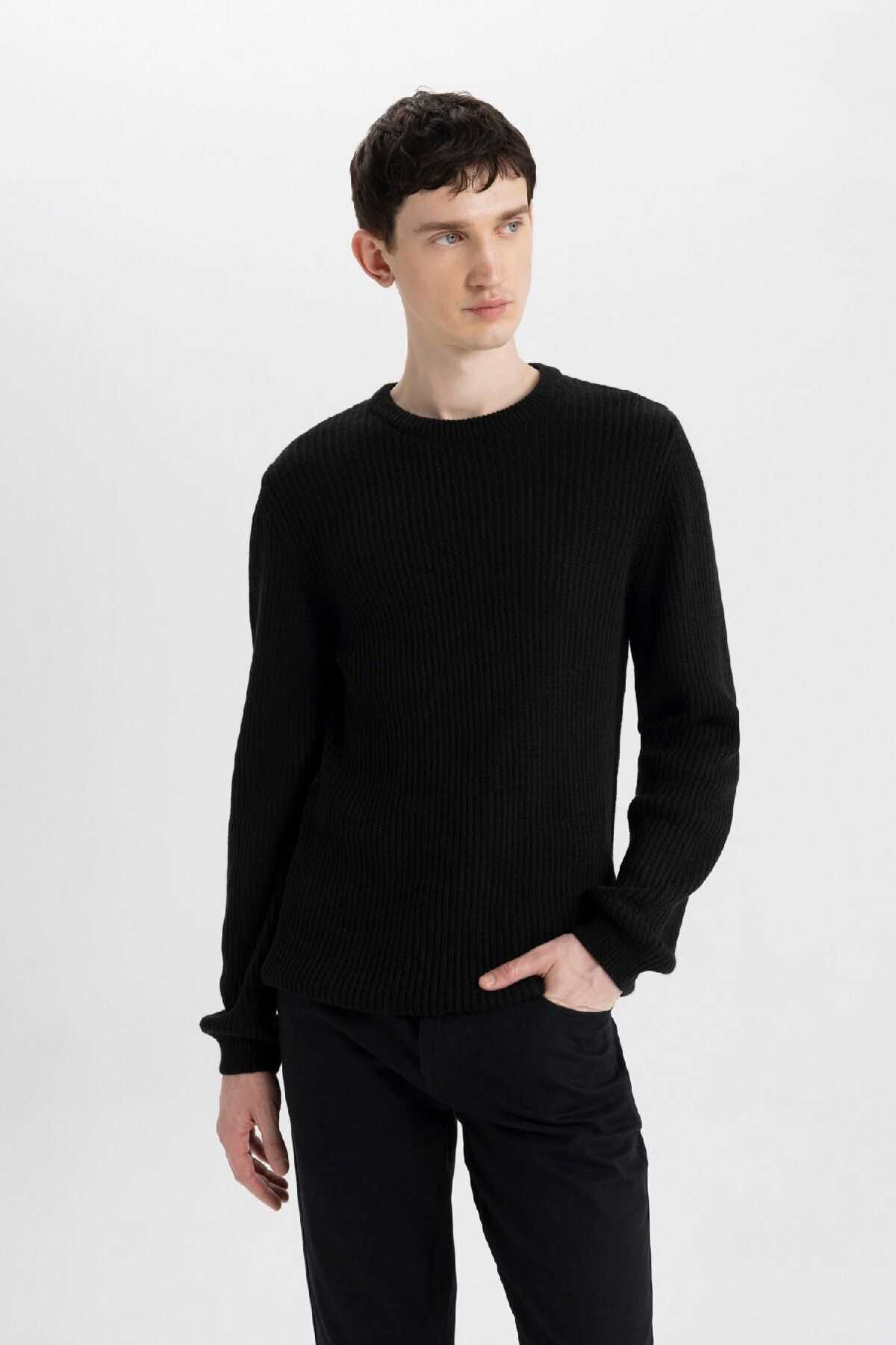 پلیور پارچه ای سلانیک یقه ای استاندارد فیت