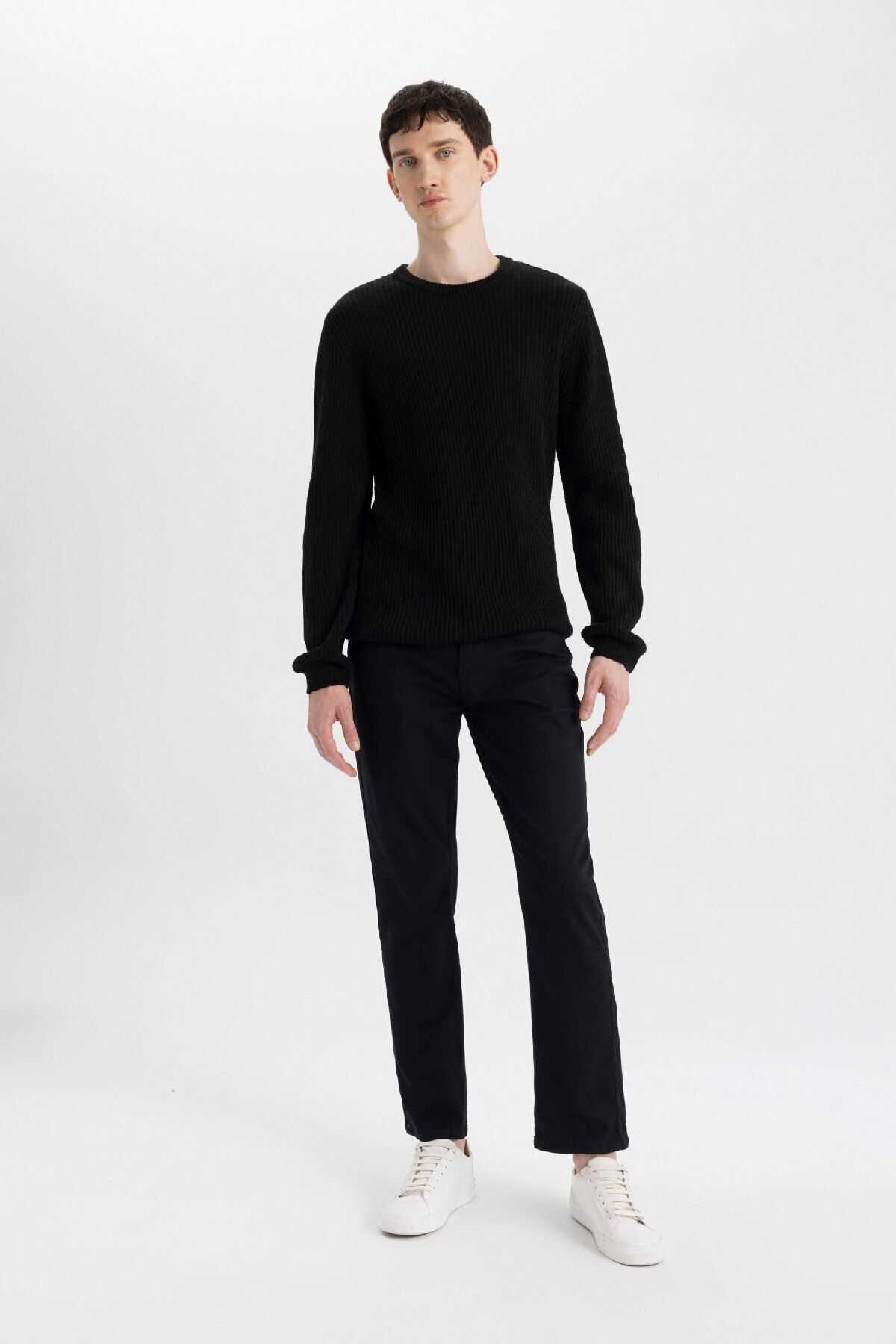 پلیور پارچه ای سلانیک یقه ای استاندارد فیت