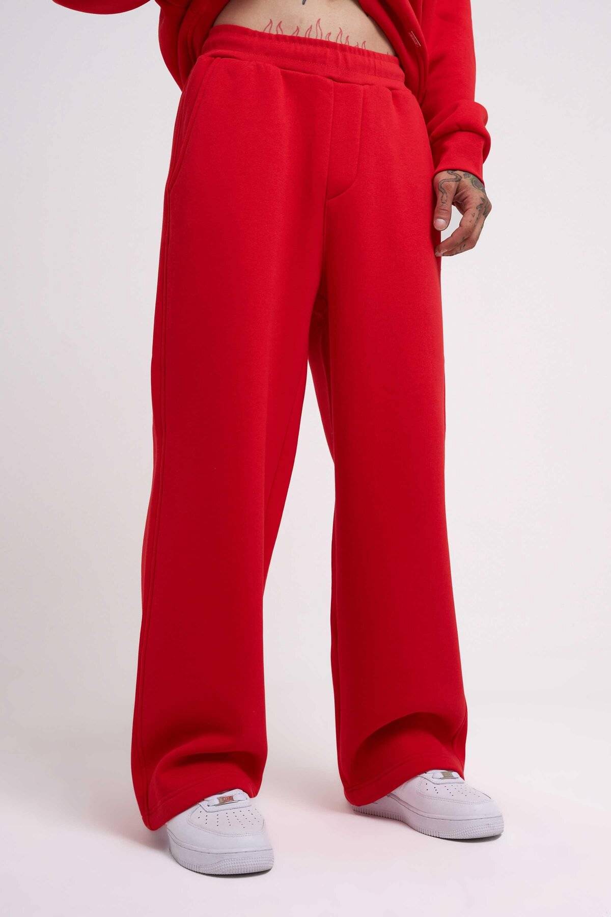 شلوار گرمکن مردانه گشاد قرمز