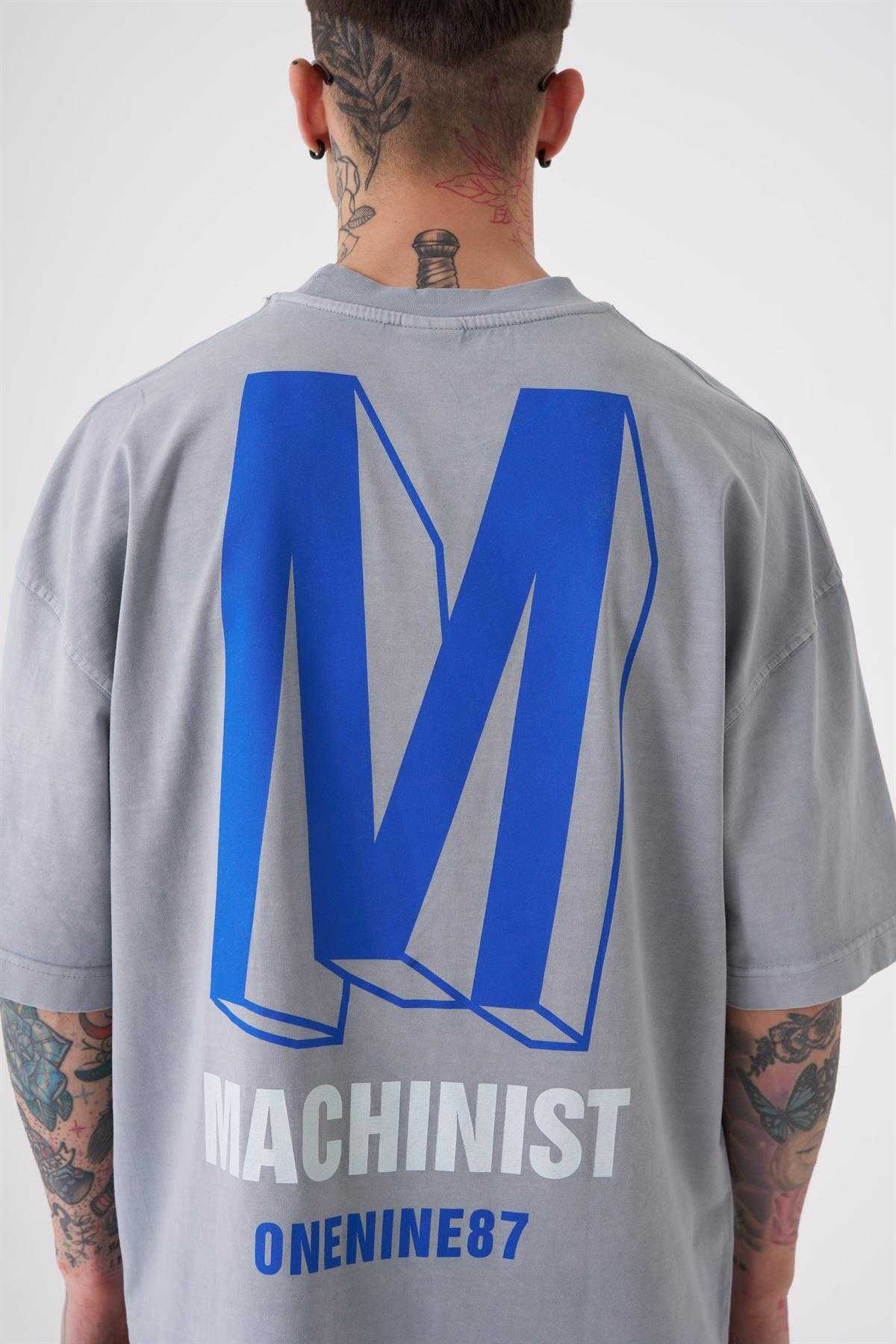تیشرت پرینت شسته ONENINE87 ASP-BLUE