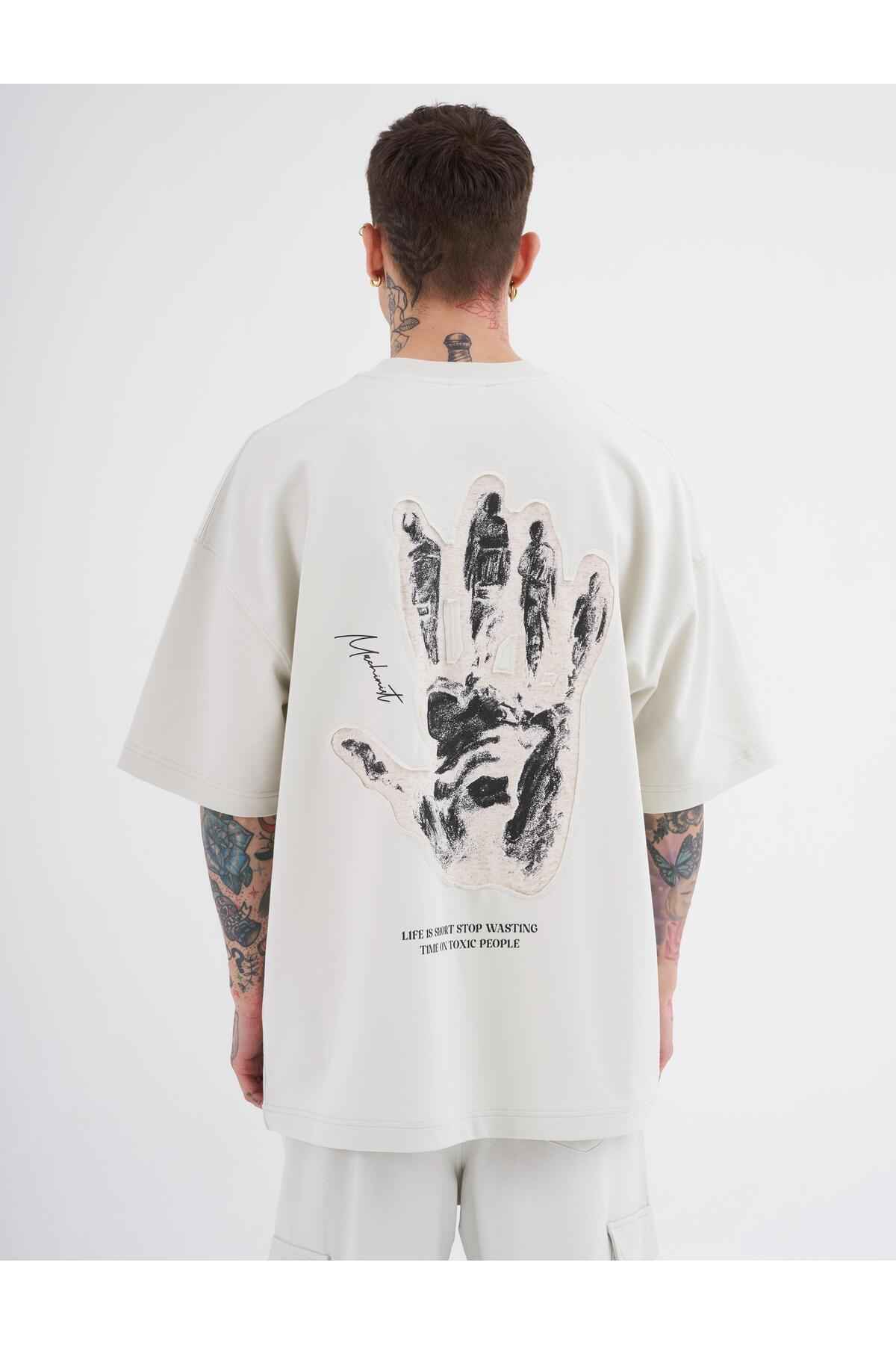 تیشرت قهوه ای سایز بزرگ چاپ شده با افراد سمی مردانه