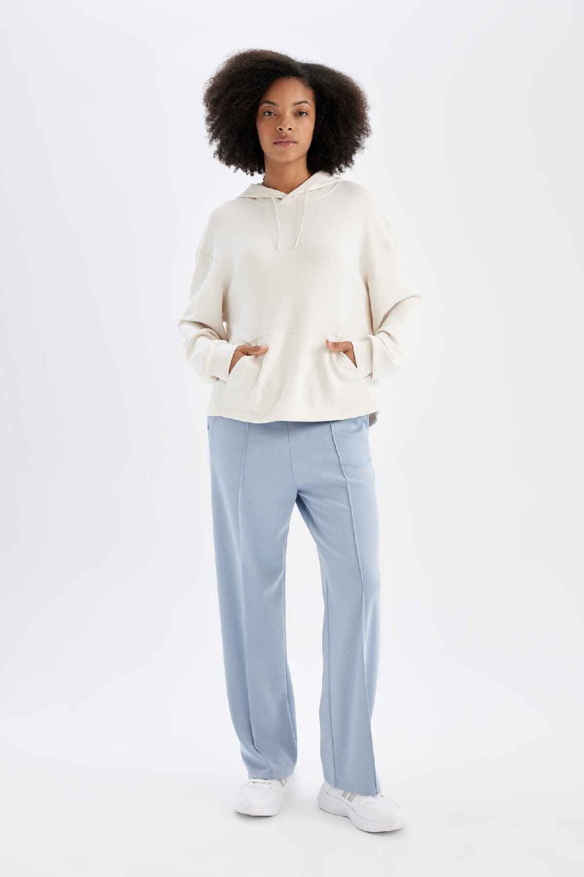 شلوار ورزشی DeFactoFit استاندارد با ساق پا گشاد غواصی Skuba