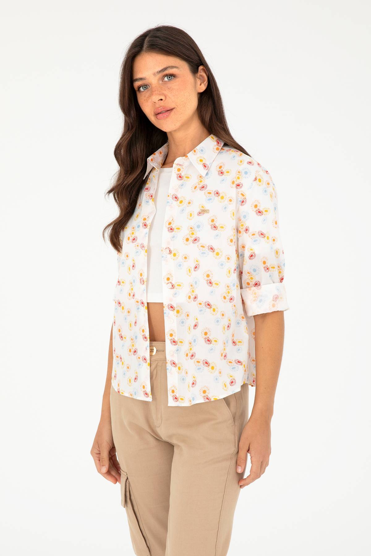 پیراهن آستین بلند زنانه آجری 50280965-VR031