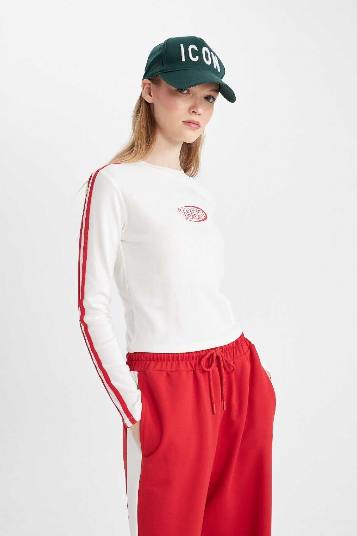 تیشرت آستین بلند آجدار شیک