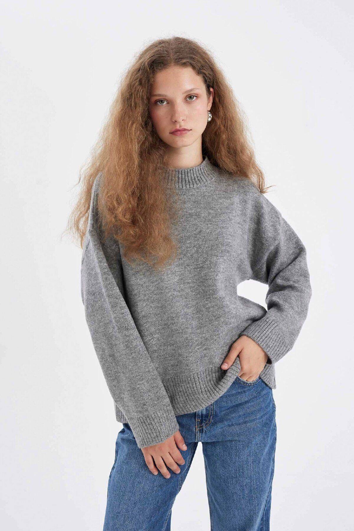 ژاکت بافتنی نیم تنه فیت