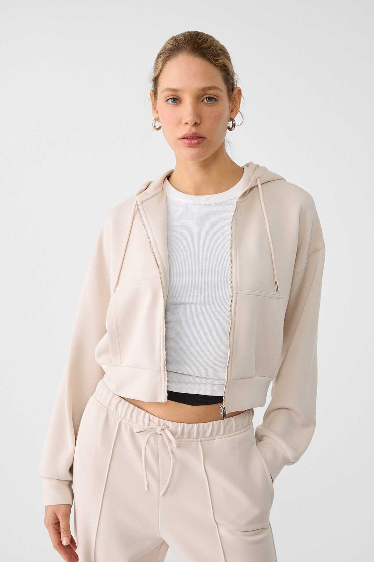 سویشرت زیپ دار بافت نرم