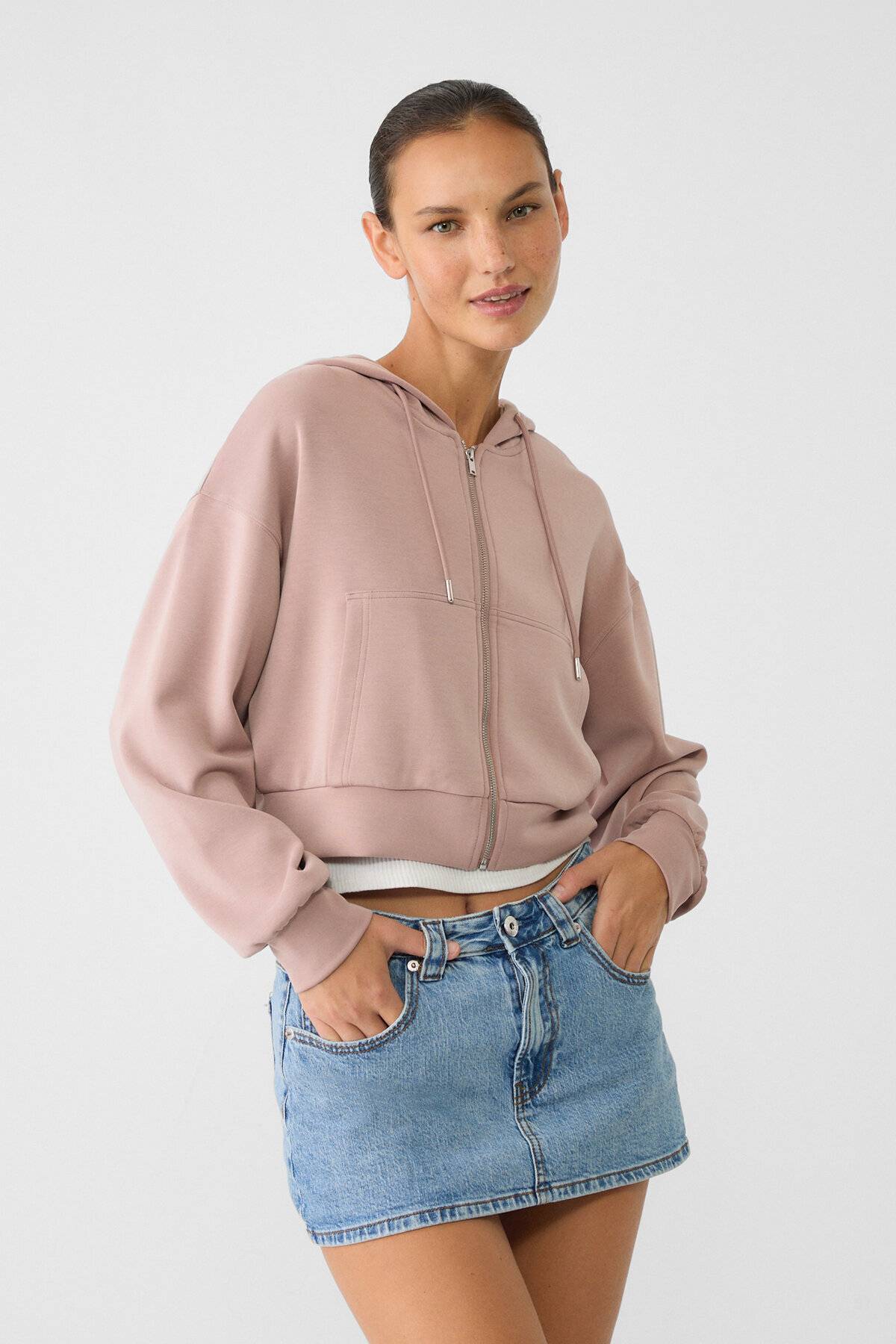 سویشرت زیپ دار بافت نرم