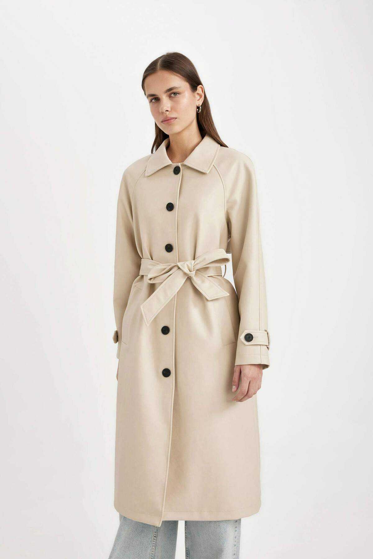 DFC - کت چرم مصنوعی با تناسب معمولی