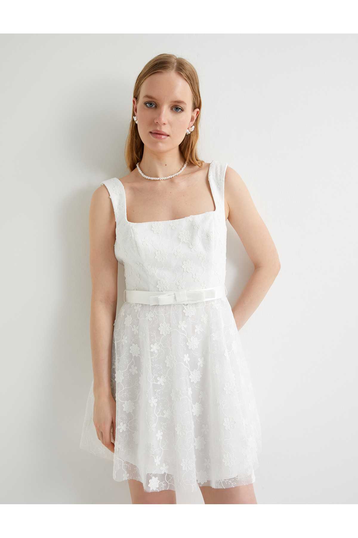 مینی لباس عروس لباس عروس توری کرکی دامن کرکی پشت کم کم تعظیم