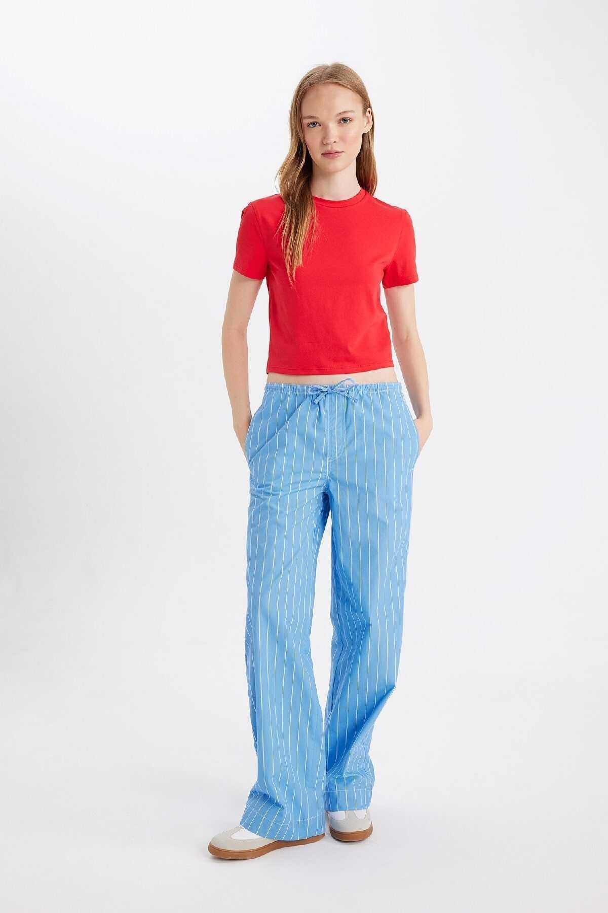 تیشرت آستین کوتاه ساده با یقه خدمه ساده Z8790az24au