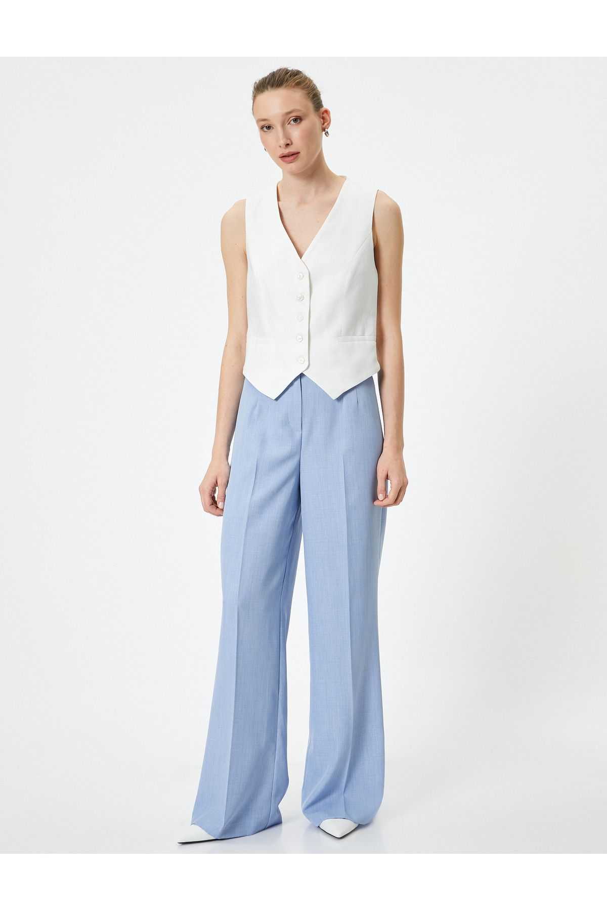 شلوار گشاد Palazzo کمر بلند