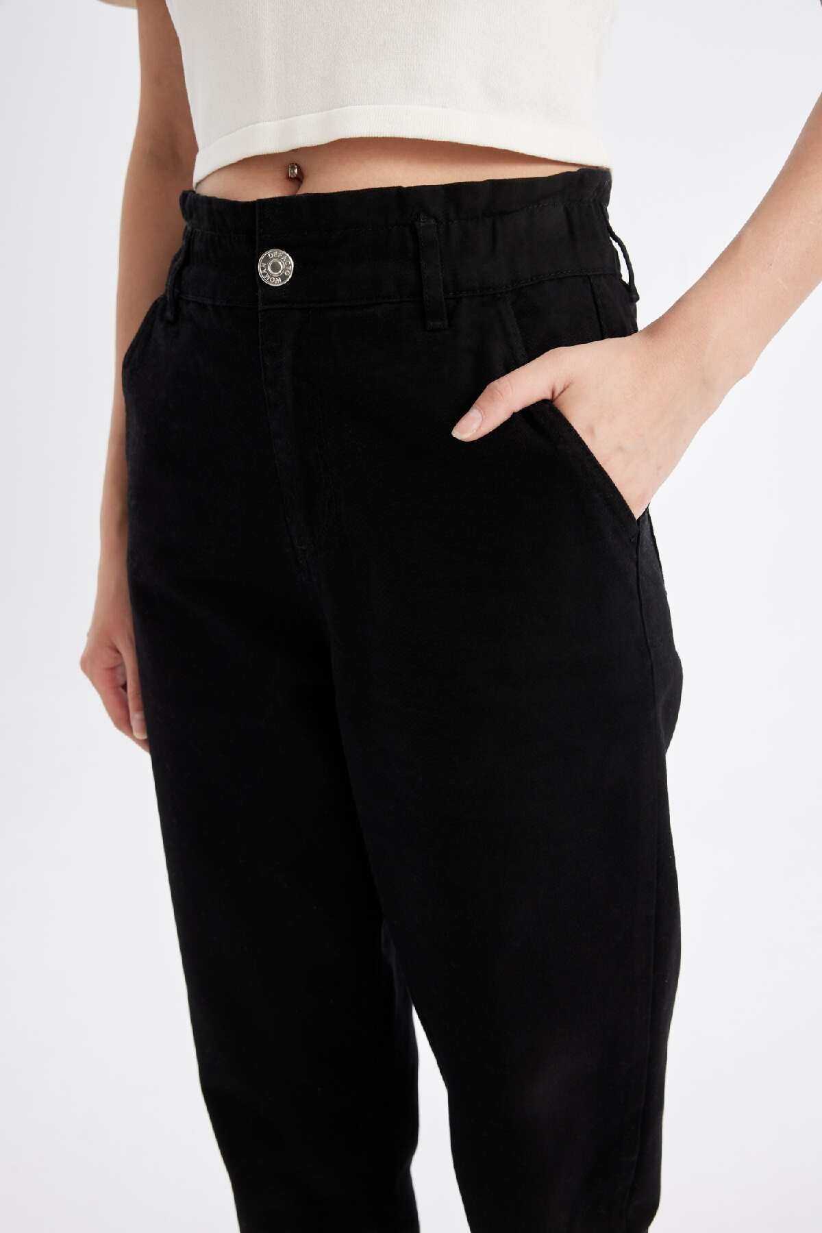 شلوار گاباردین کمری استاندارد با جیب S2790az24wn