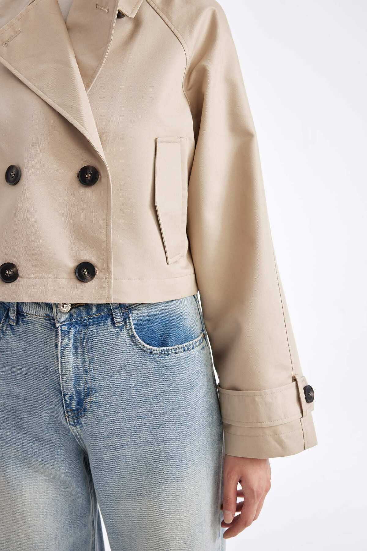 کتن کوتاه سنگر معمولی قالب Tuxedo دکمه پنبه D5949AX24AU