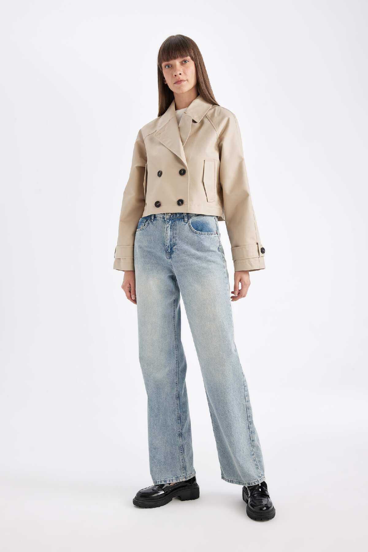 کتن کوتاه سنگر معمولی قالب Tuxedo دکمه پنبه D5949AX24AU