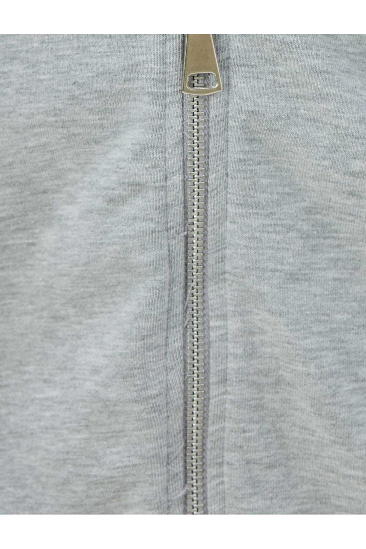 بلوز آستین بلند سه نخی زیپ دار نخی