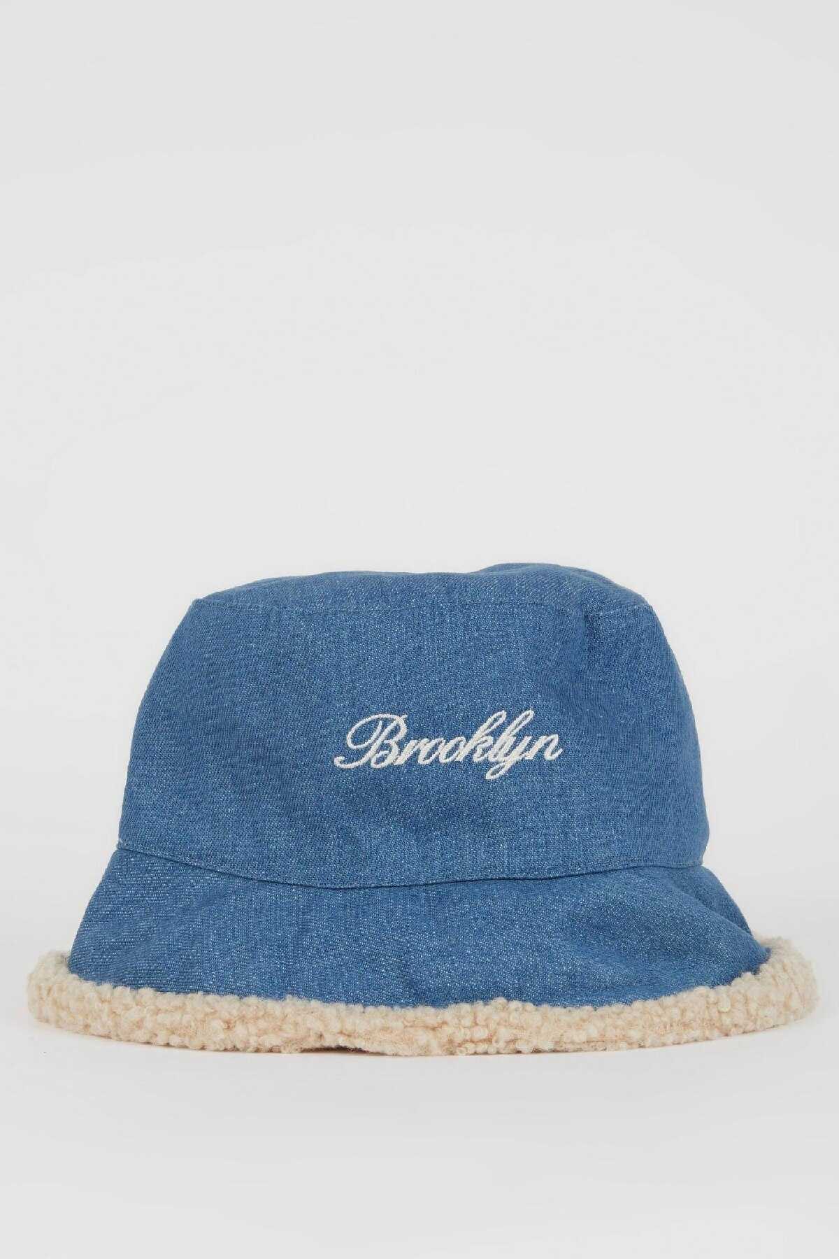 کلاه سطلی نخی دوزی شده زنانه