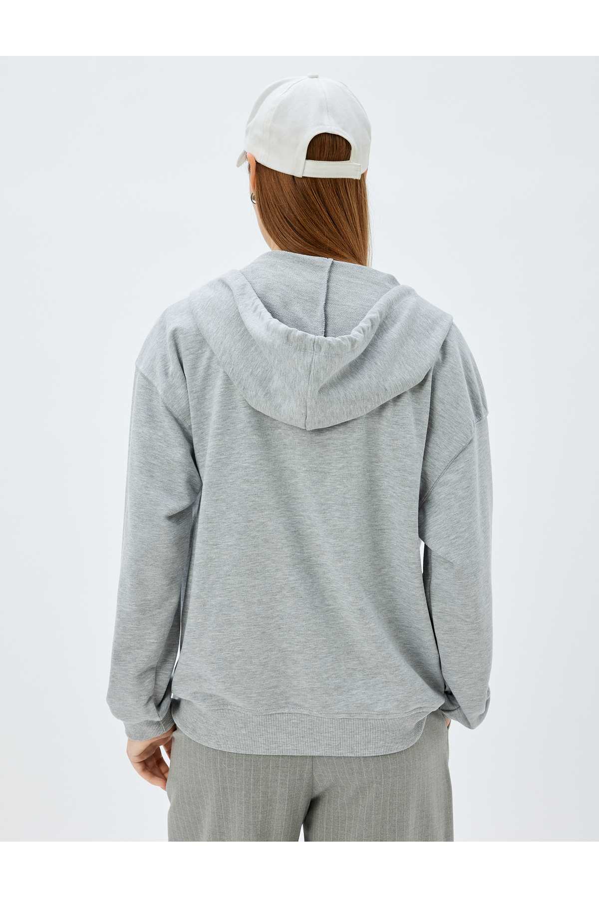 بلوز آستین بلند سه نخی زیپ دار نخی