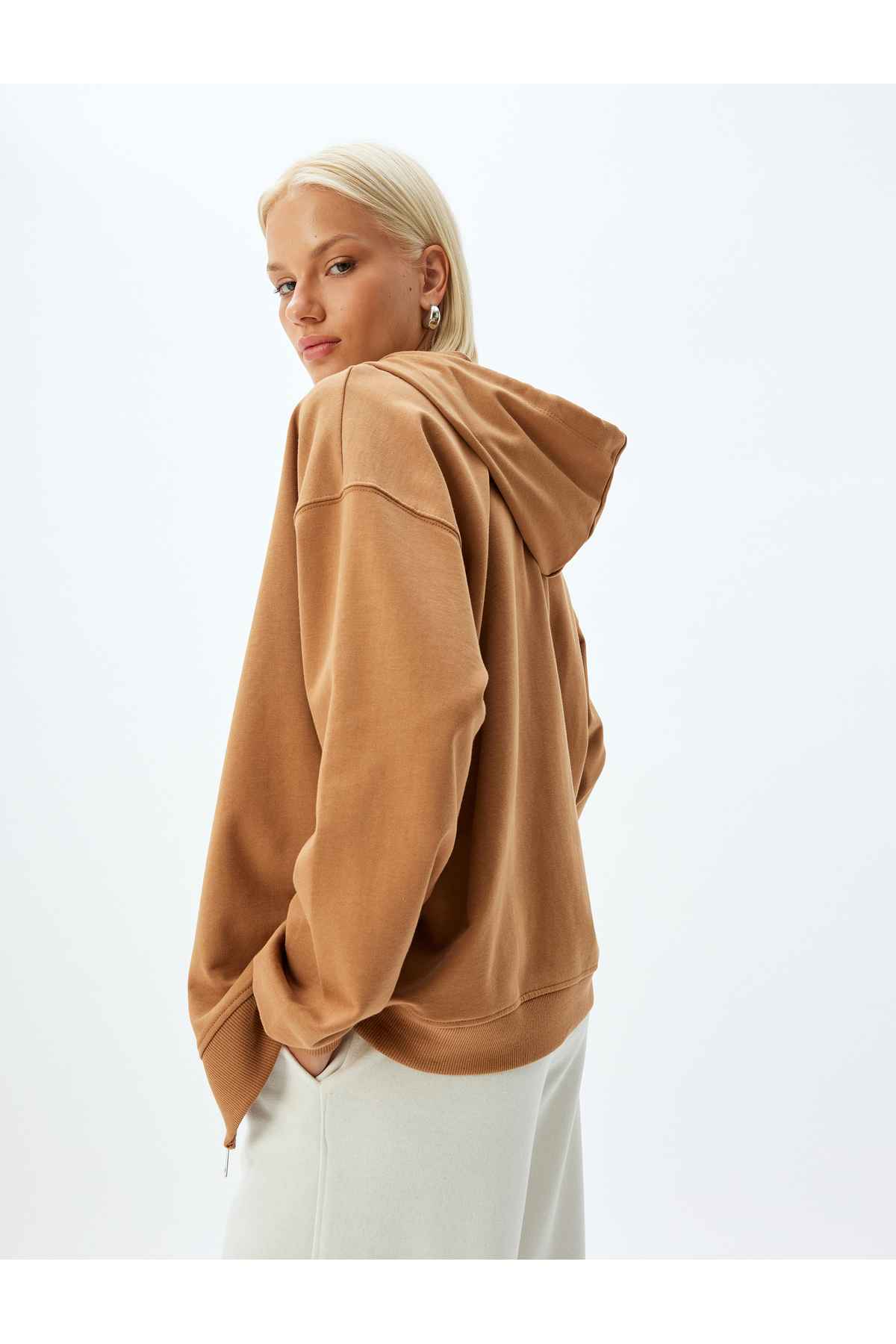 بلوز آستین بلند سه نخی زیپ دار نخی