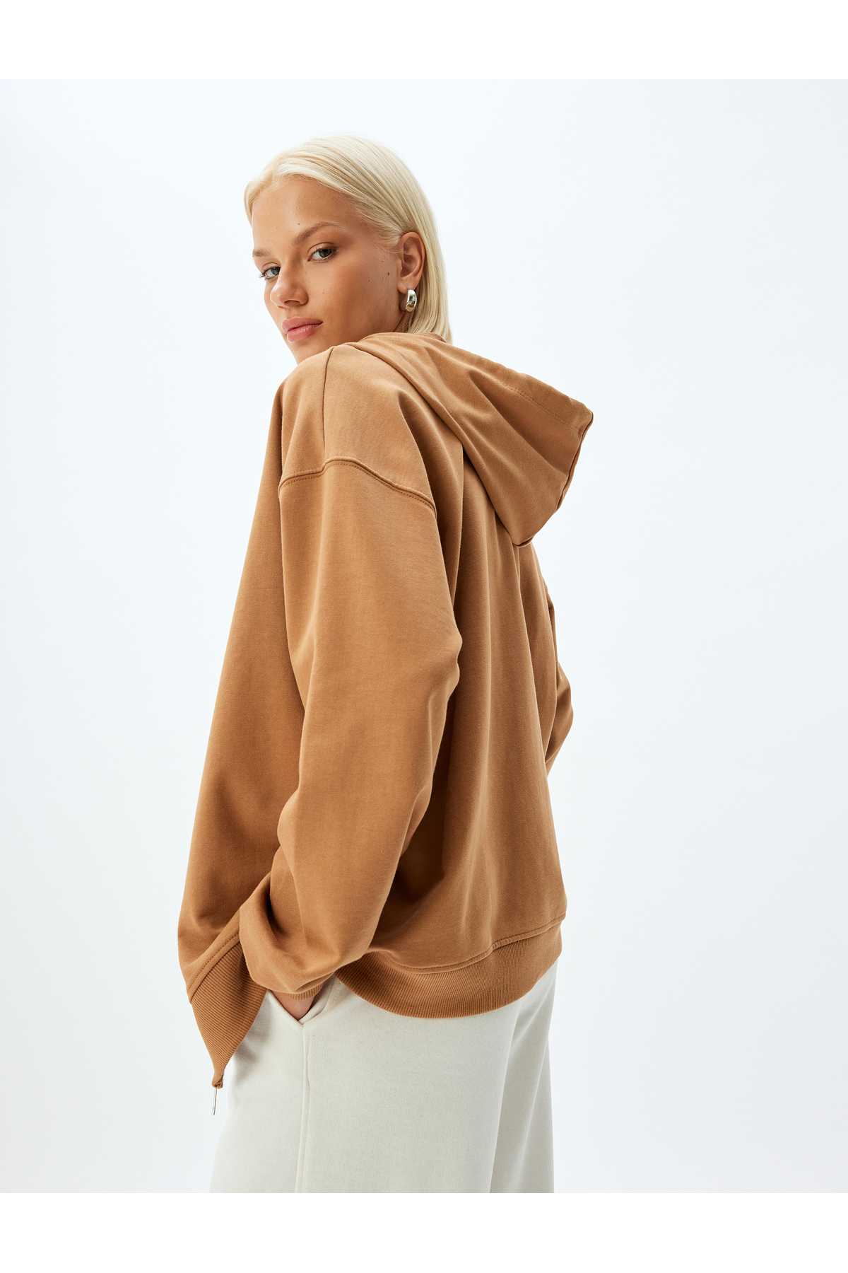 بلوز آستین بلند سه نخی زیپ دار نخی