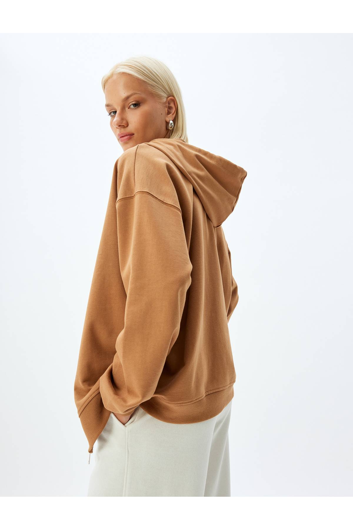 بلوز آستین بلند سه نخی زیپ دار نخی