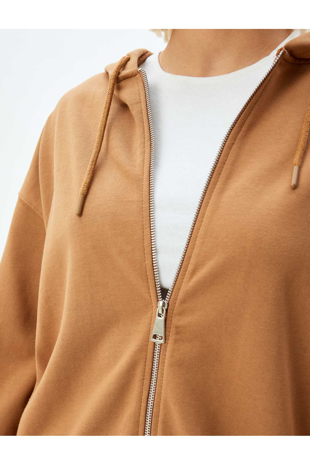 بلوز آستین بلند سه نخی زیپ دار نخی