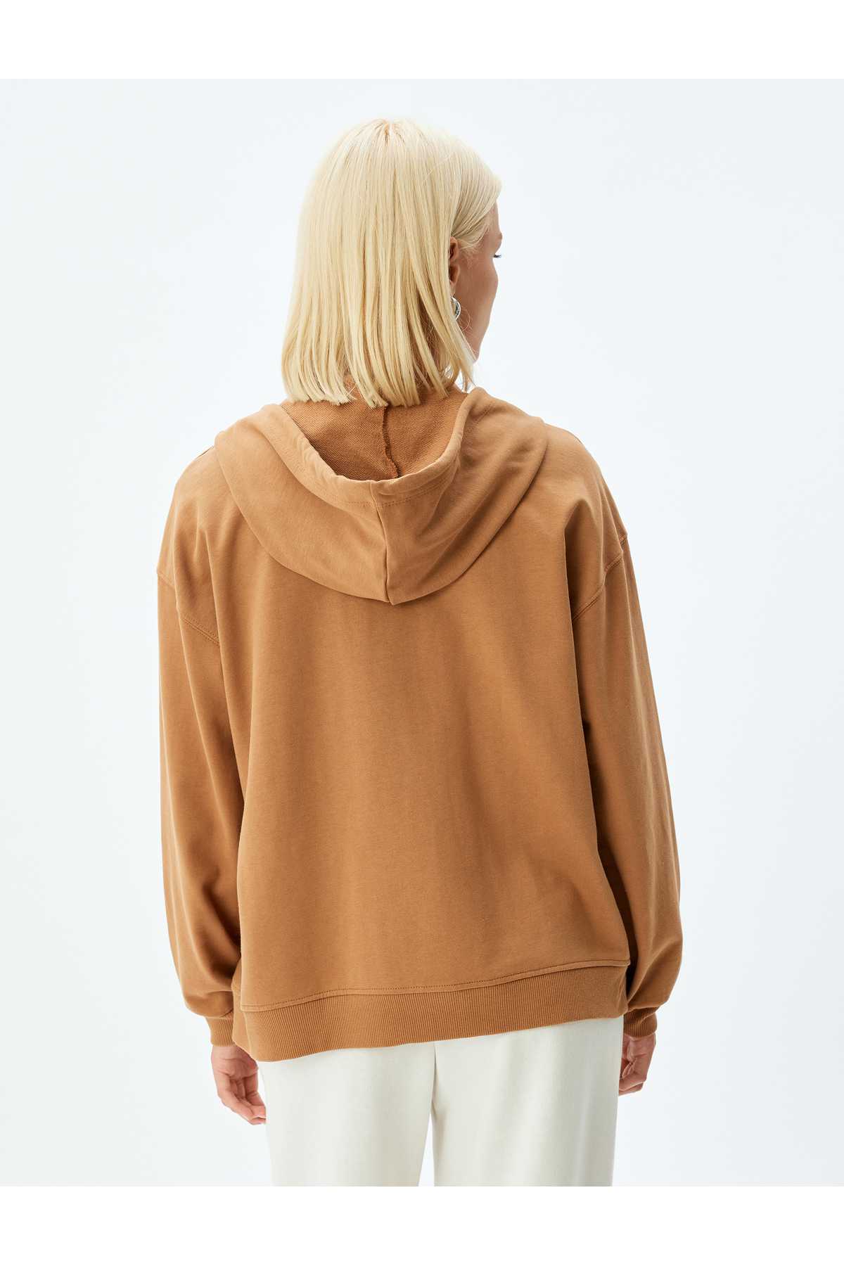 بلوز آستین بلند سه نخی زیپ دار نخی