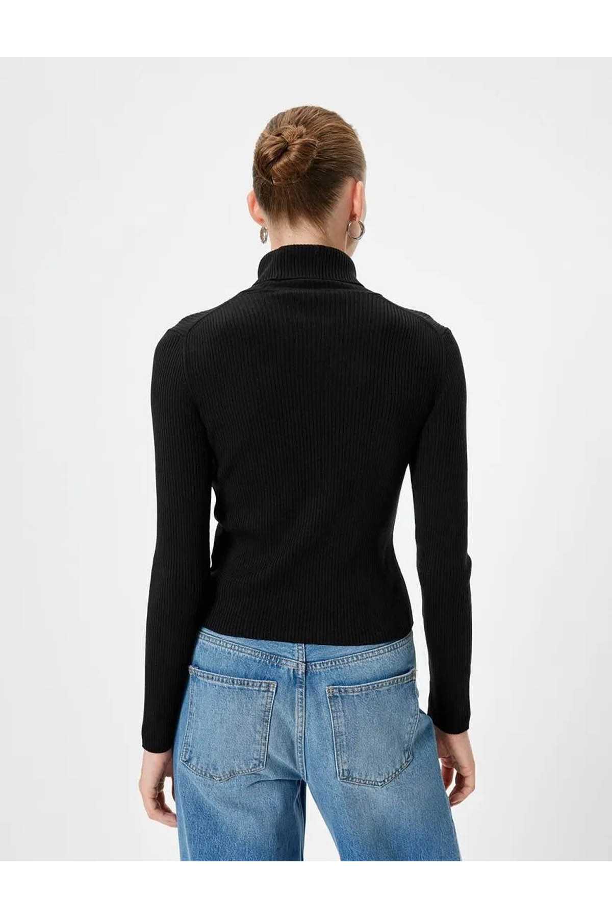 ژاکت بافتنی آجدار آستین بلند پایه