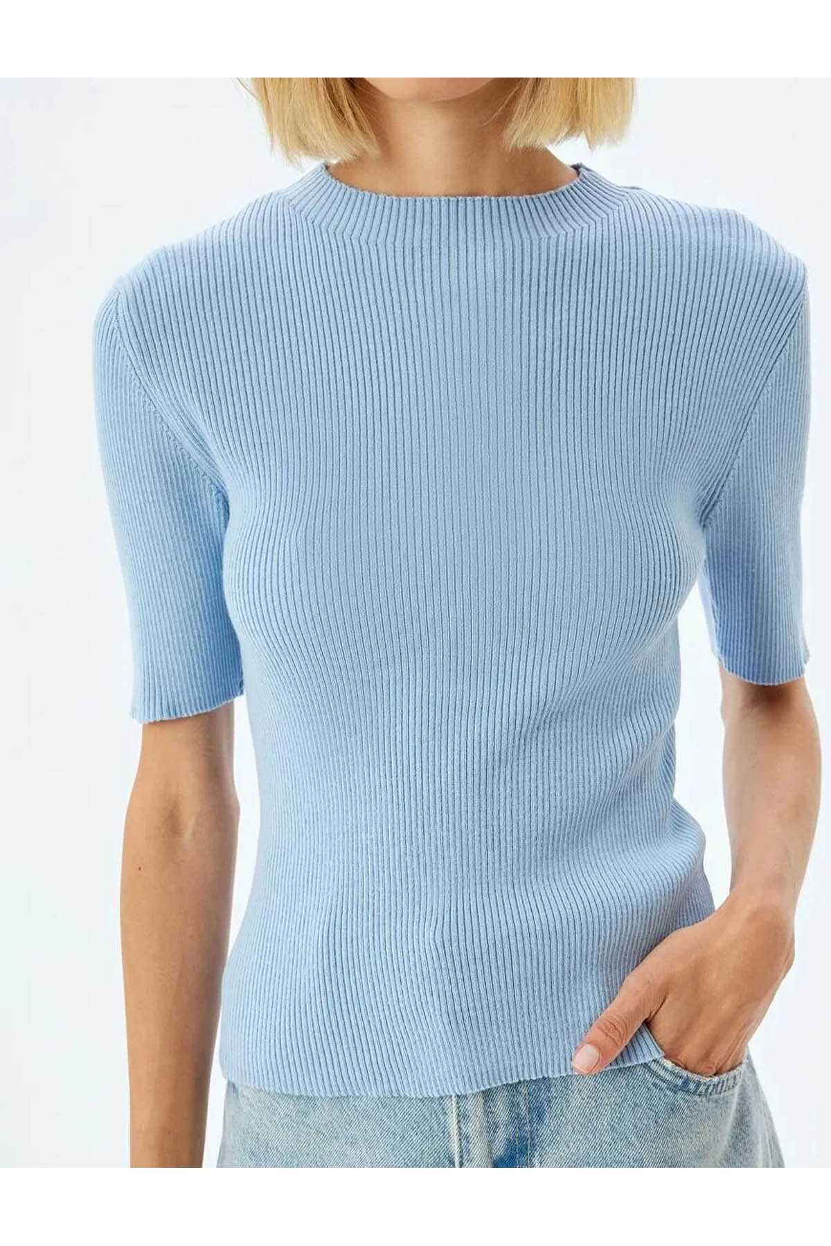 یقه یقه سبک ژاکت بافتنی آستین کوتاه